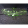 Uranium glass plate/dish - my black light is a bit small for this one