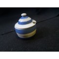 TG Green Mustard Pot  Cornish Blue