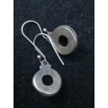 925 Silver and onyx earrings
