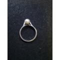 925 Silver pearl ring