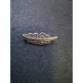 925 Silver leaf brooch