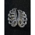 Vintage marcasite clip on earrings