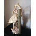 Vintage Heron statue - Has a repair on the comb -  Numbered