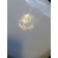 Milk glass JAJ bowl - fleabite chip on one handle