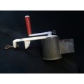 Very well used old grater - with table clamp