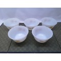 Vintage Fire King stackable bowls x5