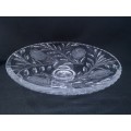 Vintage cut glass bowl in perfect condition - heavy!