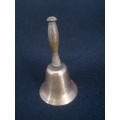 Copper bell with wooden handle