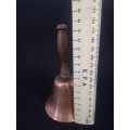 Copper bell with wooden handle