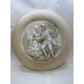 Vintage  3D Romantic porcelain wall plaque
