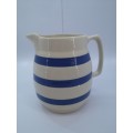 Vintage Blue striped jug Staffordshire Chef ware