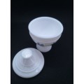 Milk glass container with lid