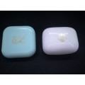 travel soap dishes - bakelite/plastic?