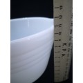 milk glass mixing bowl with spout