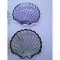 color glass shell dishes set