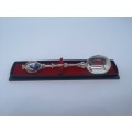 Siver plated spoon with delft handle