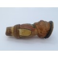 Hand carved wooden wine stopper