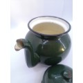 Green Polish enamel teapot
