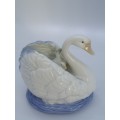 Heritage Porcelain Swan Figurine: Swan Song