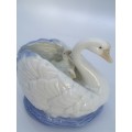 Heritage Porcelain Swan Figurine: Swan Song