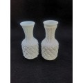 Milk glass vases