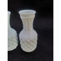 Milk glass vases