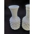 Milk glass vases