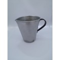 Vintage 1 liter aluminium jug - rusted handle