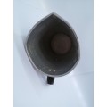 Vintage 1 liter aluminium jug - rusted handle