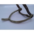 Stirrup/Spur with leather fastener