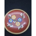 Set of 4 small  Cloisonné plates - note condition