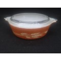 Pyrex wheat pattern bowl and lid
