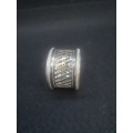 A quality sterling silver serviette ring 14.8g