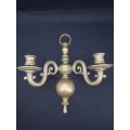 Heavy brass candle holders - set of two
