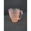 Pink depression glass water pitcher