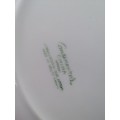 Continental China green dinner plates