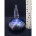 Adrian Sankey Art Glass Perfume Bottle w/ Clear Finial