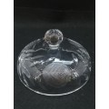 Cut crystal butter/cheese dish cover - small fleabites on rim