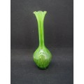 Stunning green glass vase