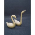 Solid brass swann pair