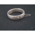Vintage Beautiful Sterling Silver Engraved Hinged Bangle 43.2g!