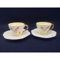 Vintage Carlton Ware cup and saucer set of two