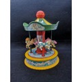 Vintage Redbox musical Merry-go-round - the music box winds but don`t play smooth