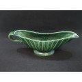 Vintage green vase - note the chip on the base - not noticeable when on display