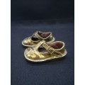 Vintage bronzed girl shoes