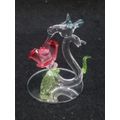 Glass sugar bird ornament