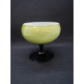 Green glass vase made in Italy