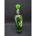 Green glass bottle - made in Italy
