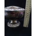 Vintage plated silver vase with flower frog