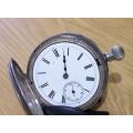 A.W.W.Co. Riverside Waltham Pocket Watch With Tell Time Window